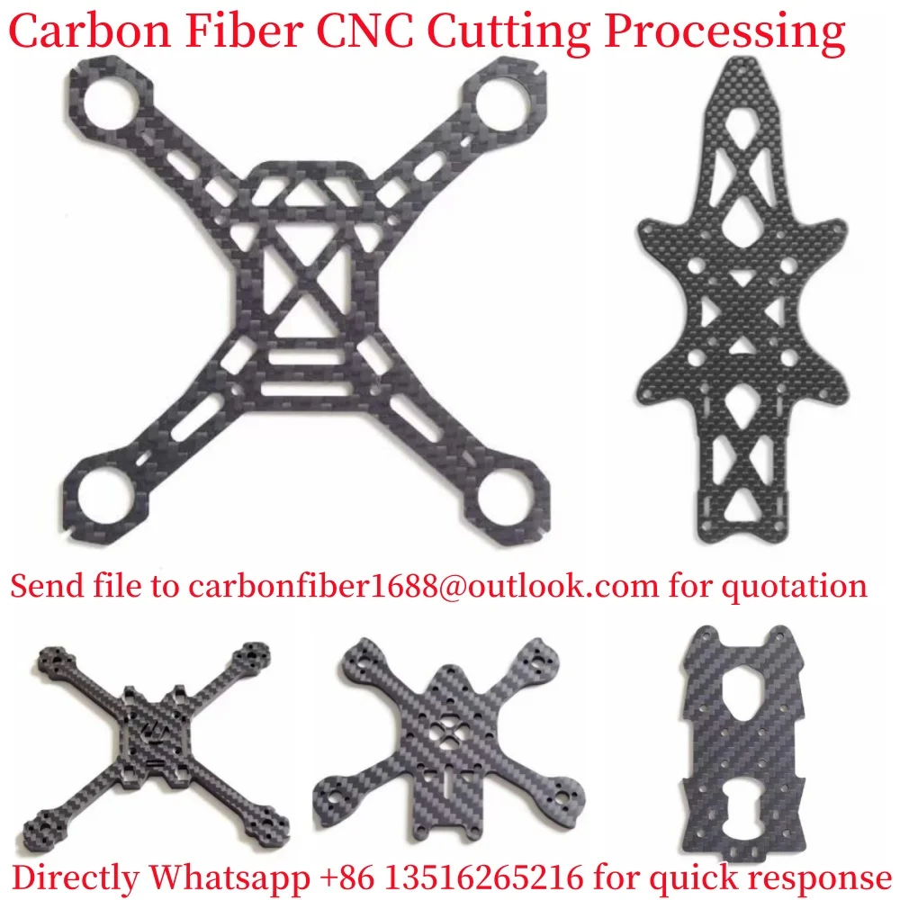 DAYO 탄소 섬유 시트 가공 탄소 플레이트, CNC 맞춤형 절단 탄소 보드 가공, 드론 부품 FPV 프레임 RC 자동차