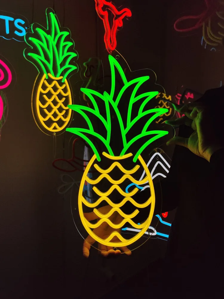 

Fruit Pineapple Neon Sign, Ananas Led Neon Light Sign, Custom Fruit Led Light Sign for Rome Decor, Bar Decor, Store Shop Decor