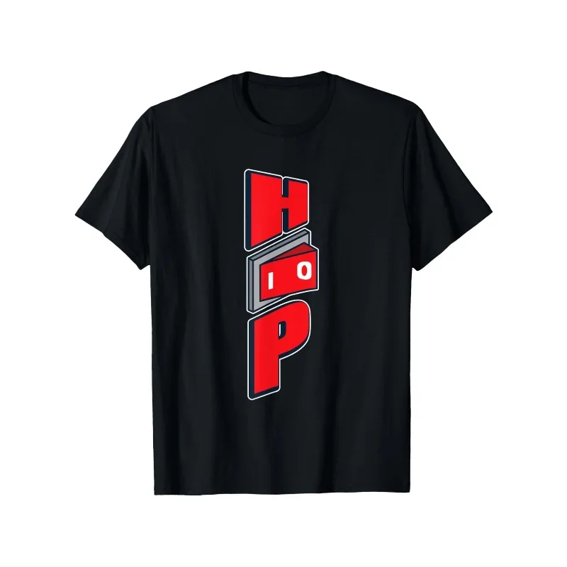 

Hip Hopper T-Shirt Suitable for Unisex Personality Casual Round Neck Outdoor Short Sleeved T-Shirt Slightly Elastic Pure Cotton