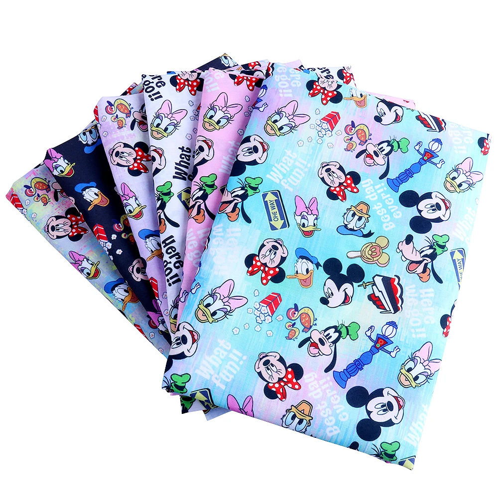 Disney cartoon biological pattern polyester cotton cloth decal for Enl paper towel children's home textile sewing doll