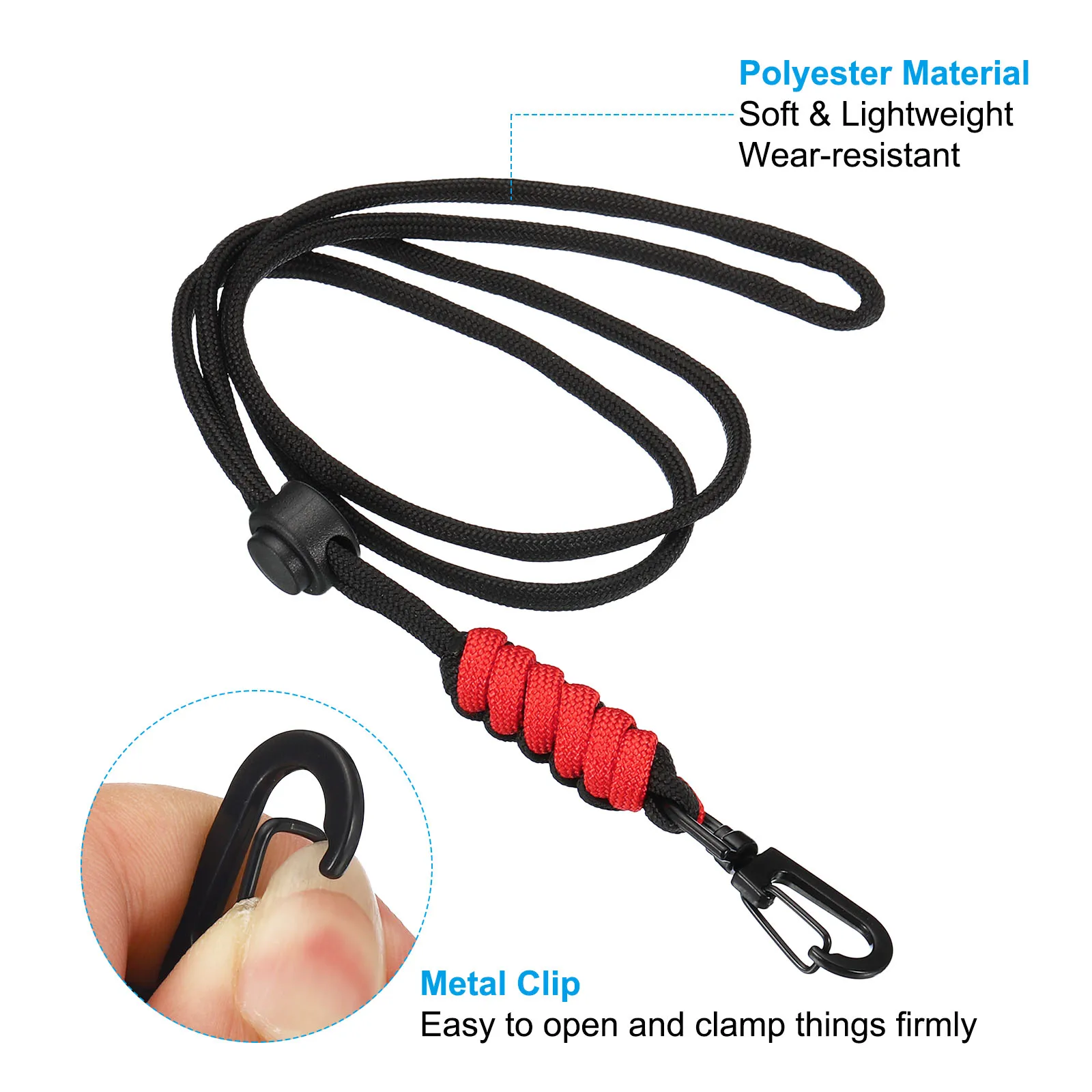 1/3Pcs Neck Lanyard Badge Lanyards Long Strap ID Card Holder Keychains Lanyard for ID Name Badge Holder Keys with Metal Ring - Image 3