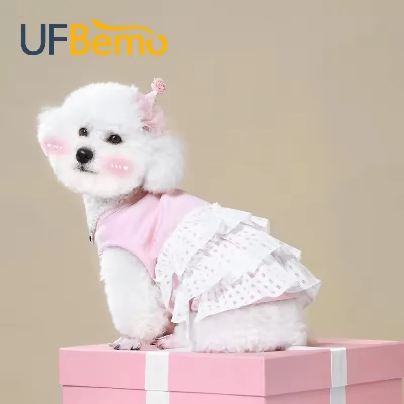 UFBemo Hot Sale Dog Summer Dress Shirt Dress Pets Outfits Clothes For Small Dog Party Dog Skirt Puppy Pet Costumer