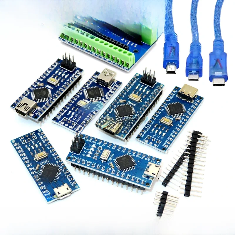 NANO V3.0 3.0 Adapter terminala kontrolera karta rozszerzeń NANO IO Shield prosta płyta rozszerzająca do kabla Arduino AVR ATMEGA328P — zdjęcie 2