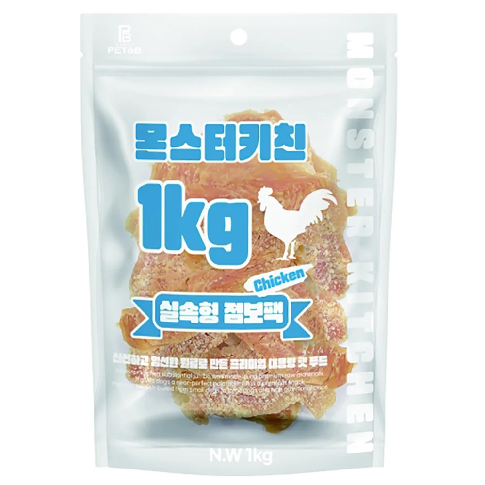 Monster Kean Chicken Anthem Steake 1kg, dog snack, dog Sami, dog snack, big package snack, sa-Sami