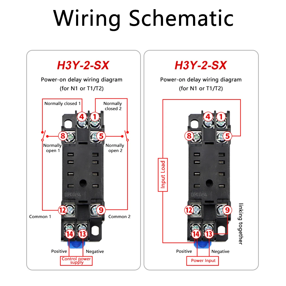 H3Y-2-SX Power-on Delay Rotary Knob 0.1S-99H Time Relay  DC12V 24V AC110V-220V Relays Power Supply Accessories