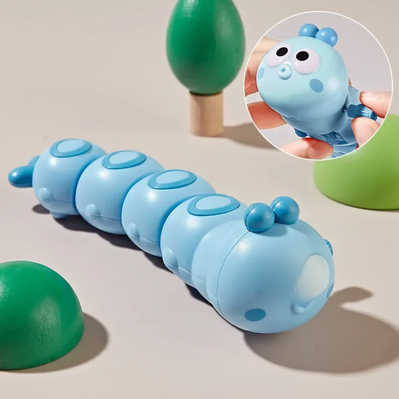 Jouets rampants chenille mécanique de dessin animé, jouet interactif Parent-enfant, Animal mignon, jouet à remonter pour enfants, cadeau amusant