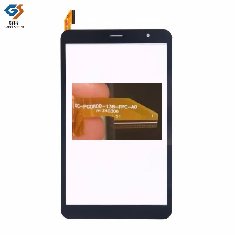 

Черный 8-дюймовый для XC-PG0800-138-FPC-A0 51PIN планшетный ПК емкостный сенсорный экран дигитайзер сенсор внешняя стеклянная панель