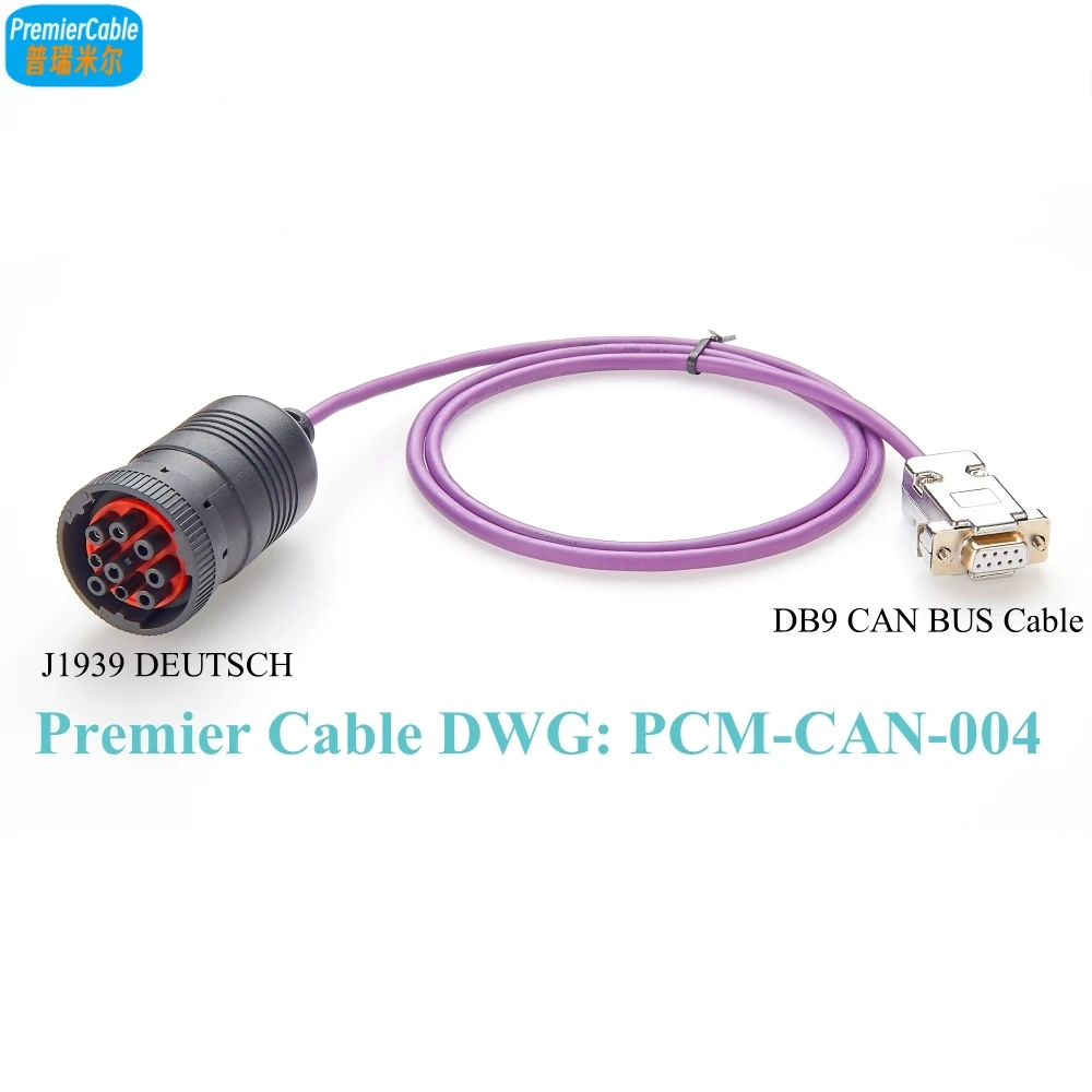 DB9 CAN BUS Cable to J1939 DEUTSCH D Sub to J1939 Cable Type with DEUTSCH Connector CAN Logger to Heavy Duty Vehicles