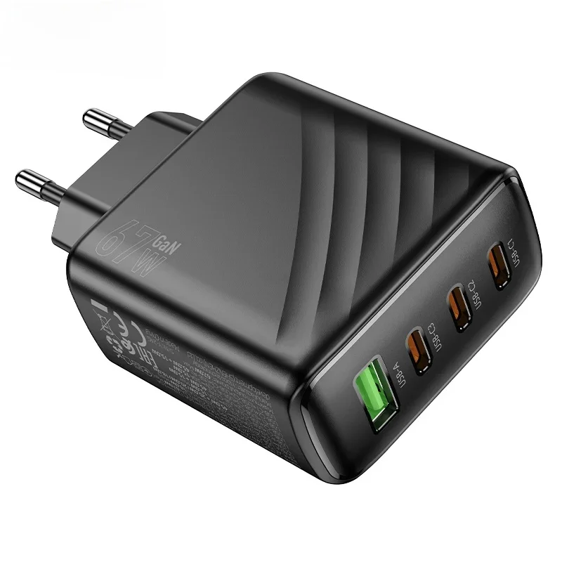 HOCO PD67W Wieloportowa szybka ładowarka USB C do iPhone'a 16/15 Pro Max PD3.0 QC Adapter ścienny do szybkiego ładowania Samsung A53 S24 — zdjęcie produktu 7