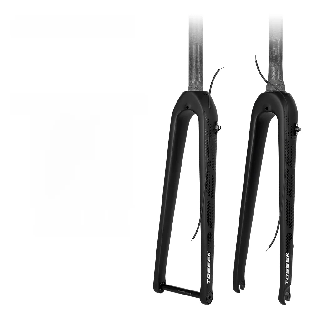 AliExpress TOSEEK TFK-R20 Gravel Fork All Carbon Internal cables Fiber Road Bicycle Front Fork Thru Axle Quick release Gravel Bike Fork