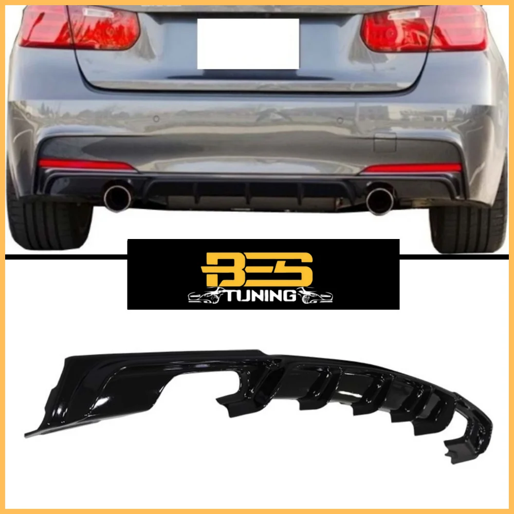 Car Rear Bumper Lip Diffuser Spoiler Rear Side Splitters Flaps For BMW 3 Series F30 MP Flaps Protector Chassis Spoiler Bodykit