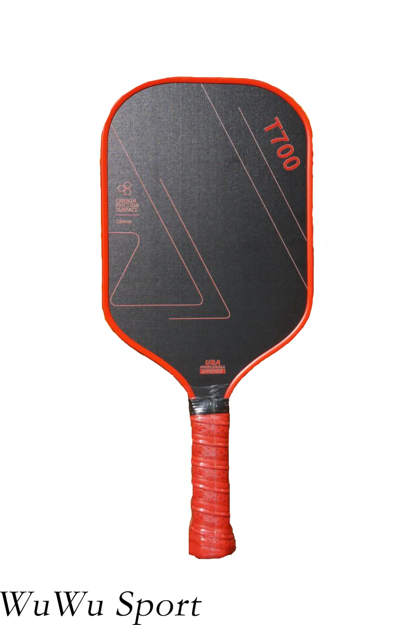 [New design]Premium T700 Carbon Fiber Pickleball Paddle Textured Matte Finish Professional Paddle with 16mm Thick Graphite Core