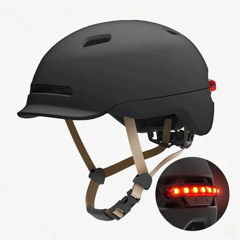 AliExpress NONE Smart4u Cycling Helmet With Tail Light Led Road Electric Bike Helmet For Men Women City Urban Scooter Ebike Smart Bicycle Helmet