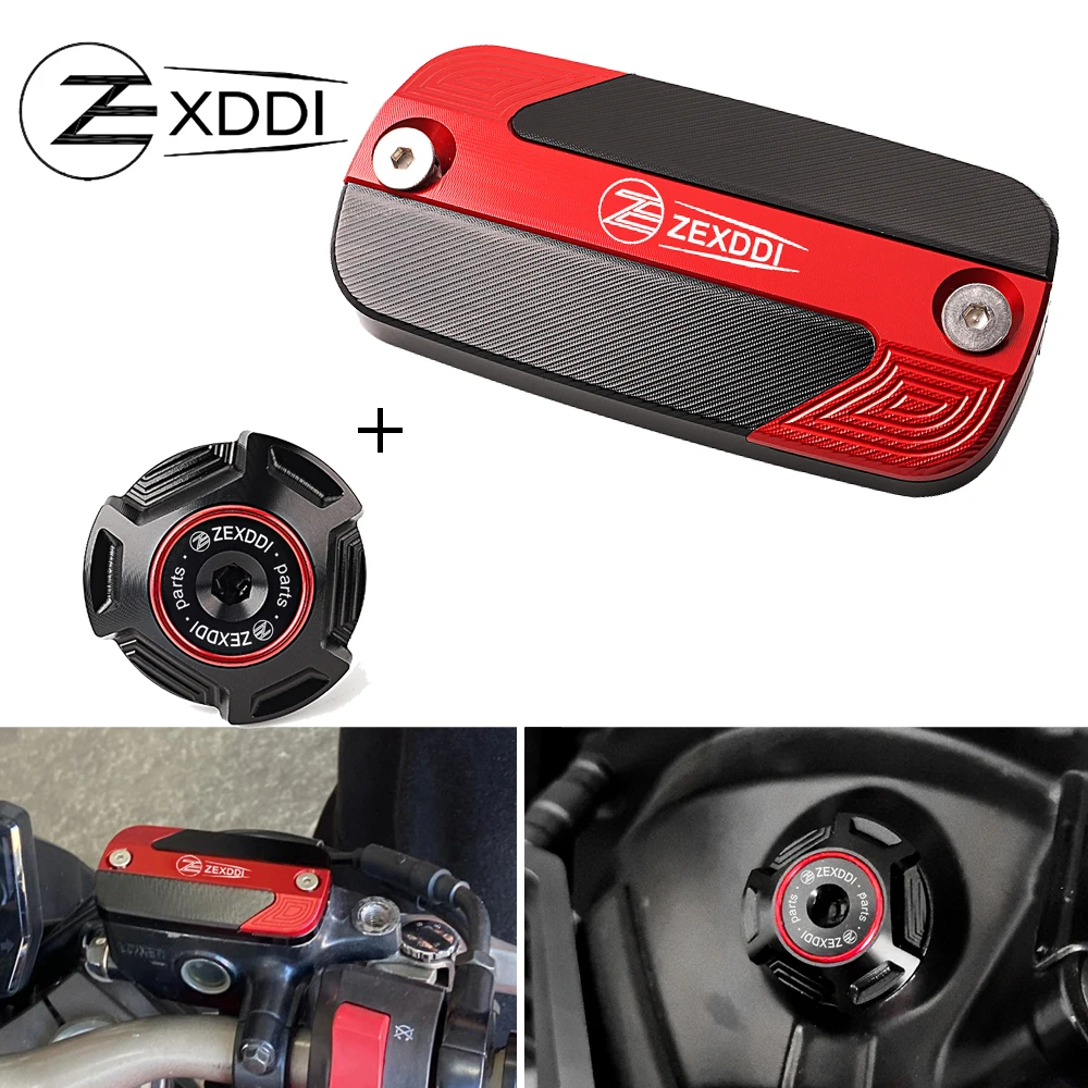 

ZEXDDI Motorcycle Front Brake Fluid Reservoir Cover Engine Oil Plug Cap Fit For Honda Rebel 1100 500 300 CMX 1100 500 300 Rebel