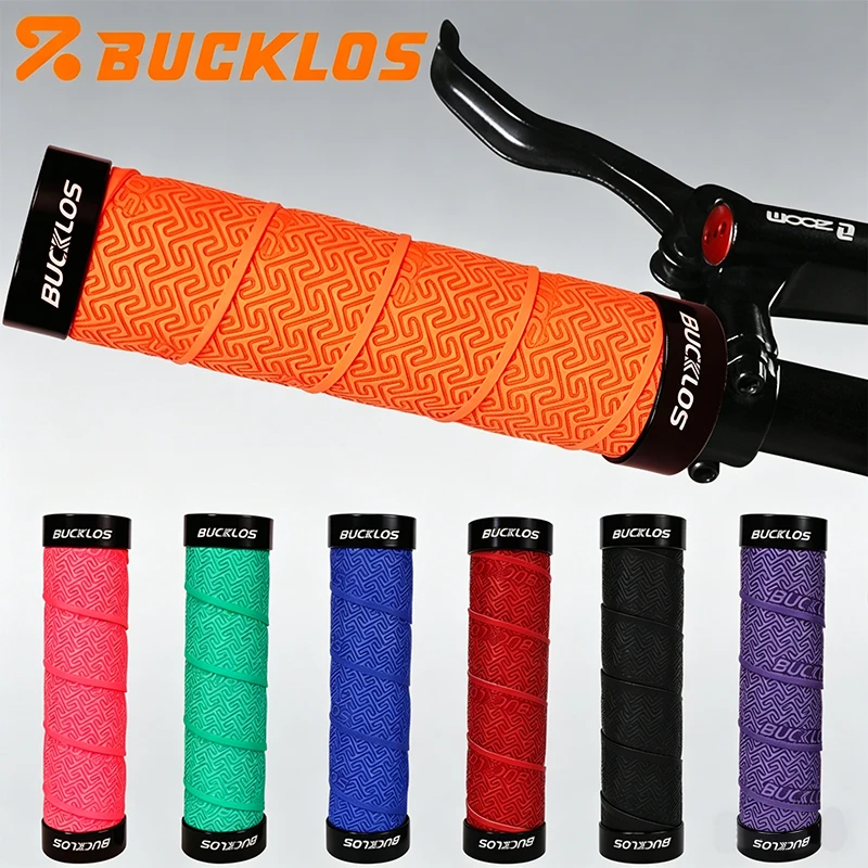 BUCKLOS MTB-Griffe Ultraleichte Mountainbike-Griffe Fahrradlenkerband mit Verschluss AM BMX MTB-Griffe Fahrradgriffe Fahrradteile
