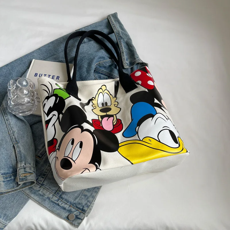 Disney Mickey Snoopy Large Capacity Handbag, Leisure Multi functional Shoulder Bag, Commuter Tote Bag, Lightweight Mommy Bag