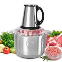 5L Electric Meat Grinders Food Crusher Stainless Steel Multifunctional Vegetable Slicer Processor Chopper Kitchen Appliances