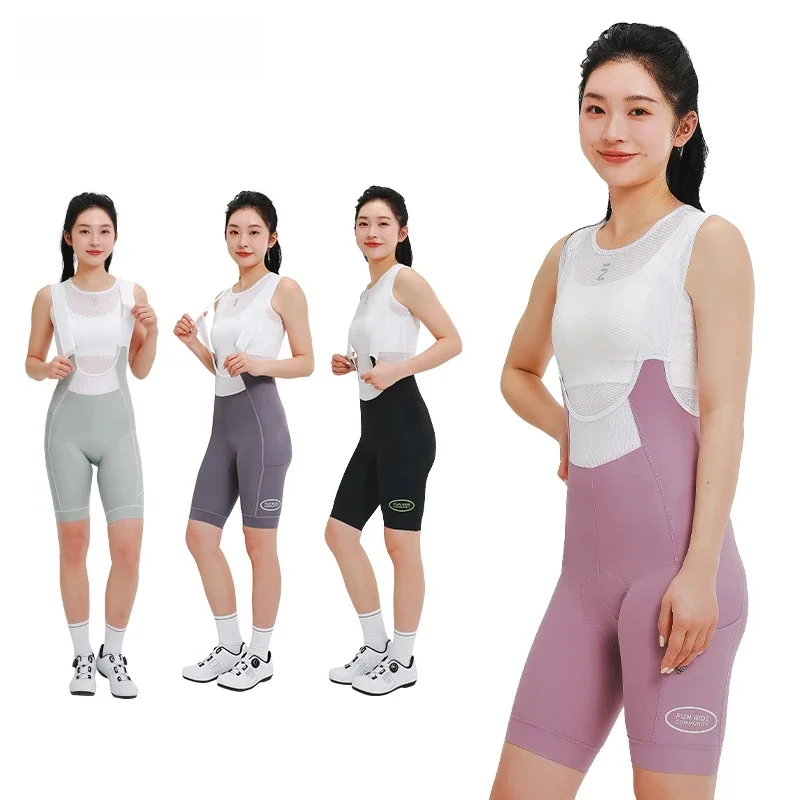 AliExpress INBIKE Women's Cycling Bibs Pants High-waisted Summer Bike Shorts with Straps Shock Absorbing Bicycle Shorts MTB Cycling Clothes