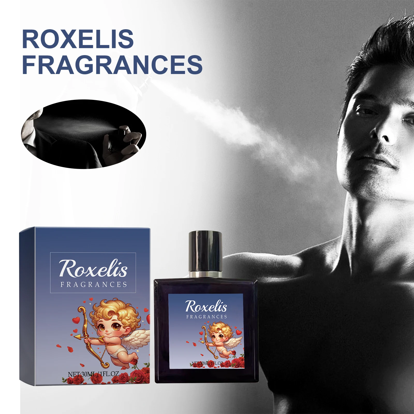 ROXELIS Refreshing Cologne Perfume Pheromones Increase Attraction Dating Romantic Elegant Gentleman Lasting Fragrance Spray