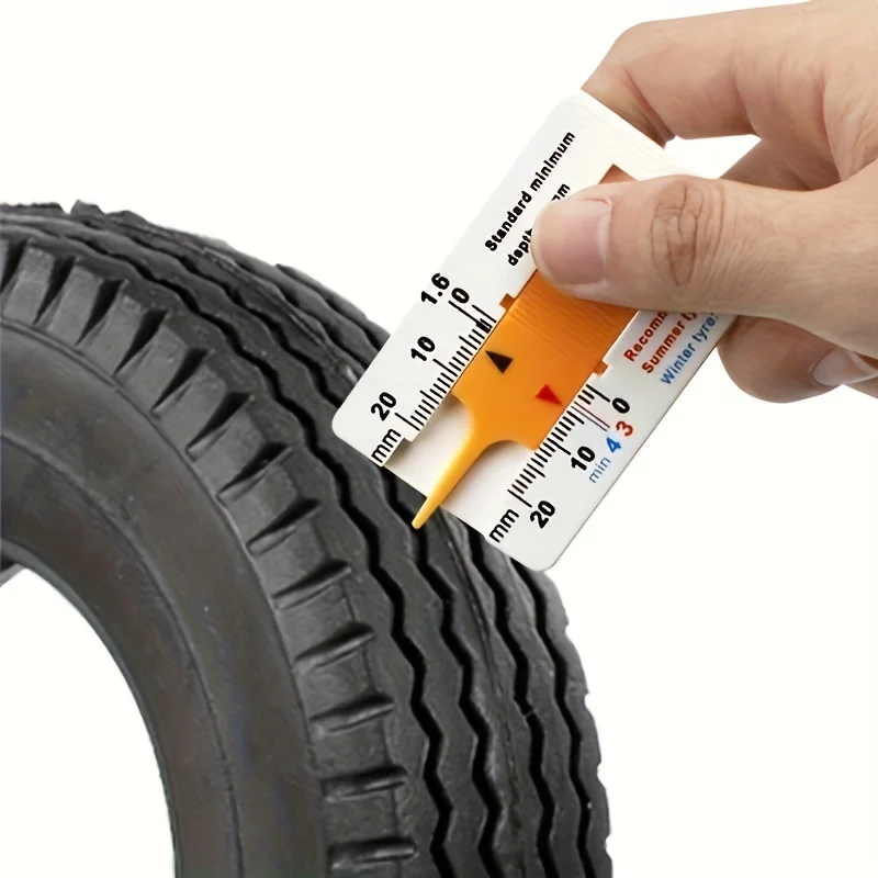 2Pcs Adjustable Magnetic Gauge Tool with Tire Tread Depth Gauge, Automotive Camber Castor Strut Wheel Alignment Tools