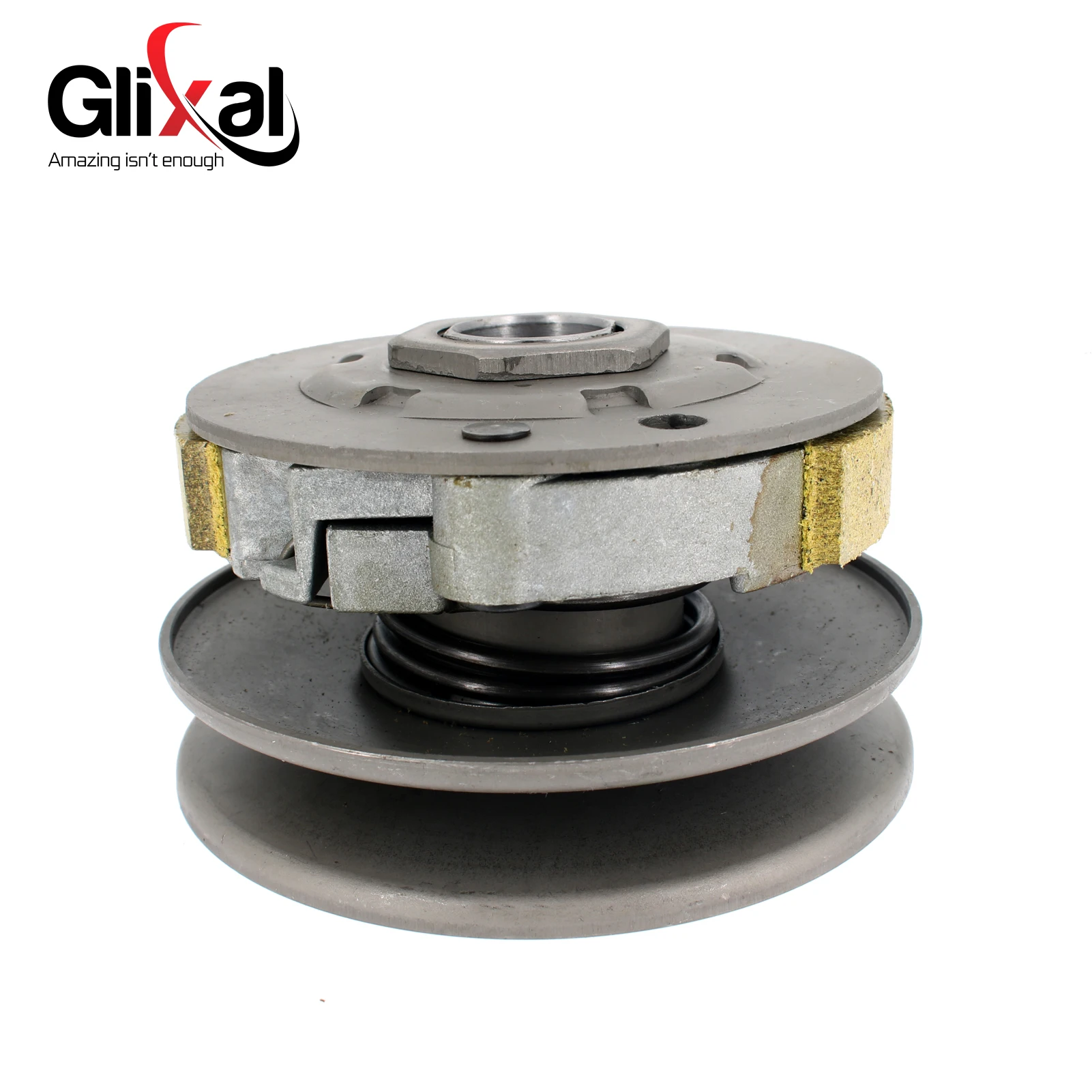 Glixal Jog 49cc 50cc Clutch Assy with Bell for 1PE40QMB 1E40QMA Scooter Moped Minarelli 2-Stroke Engine (2 Clutch Pads)