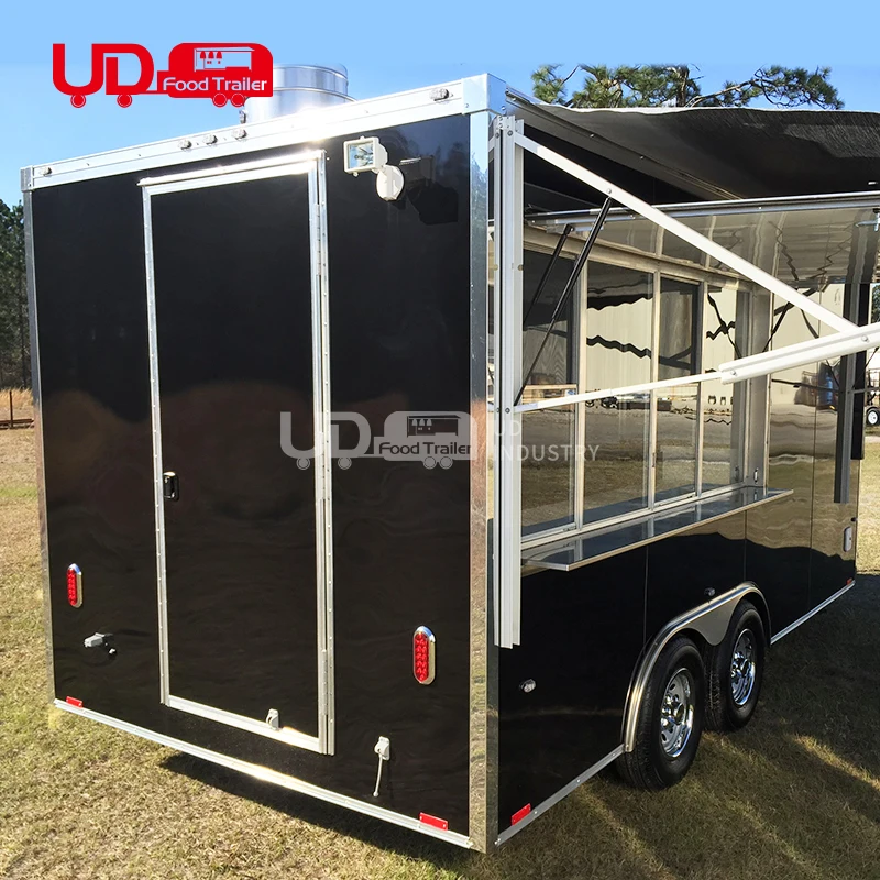 New Design Street Fast Food Trucks Mobile Food Trailer for Sale Breakfast snack Ice Cream Food Trailers with Equipment Kitchen