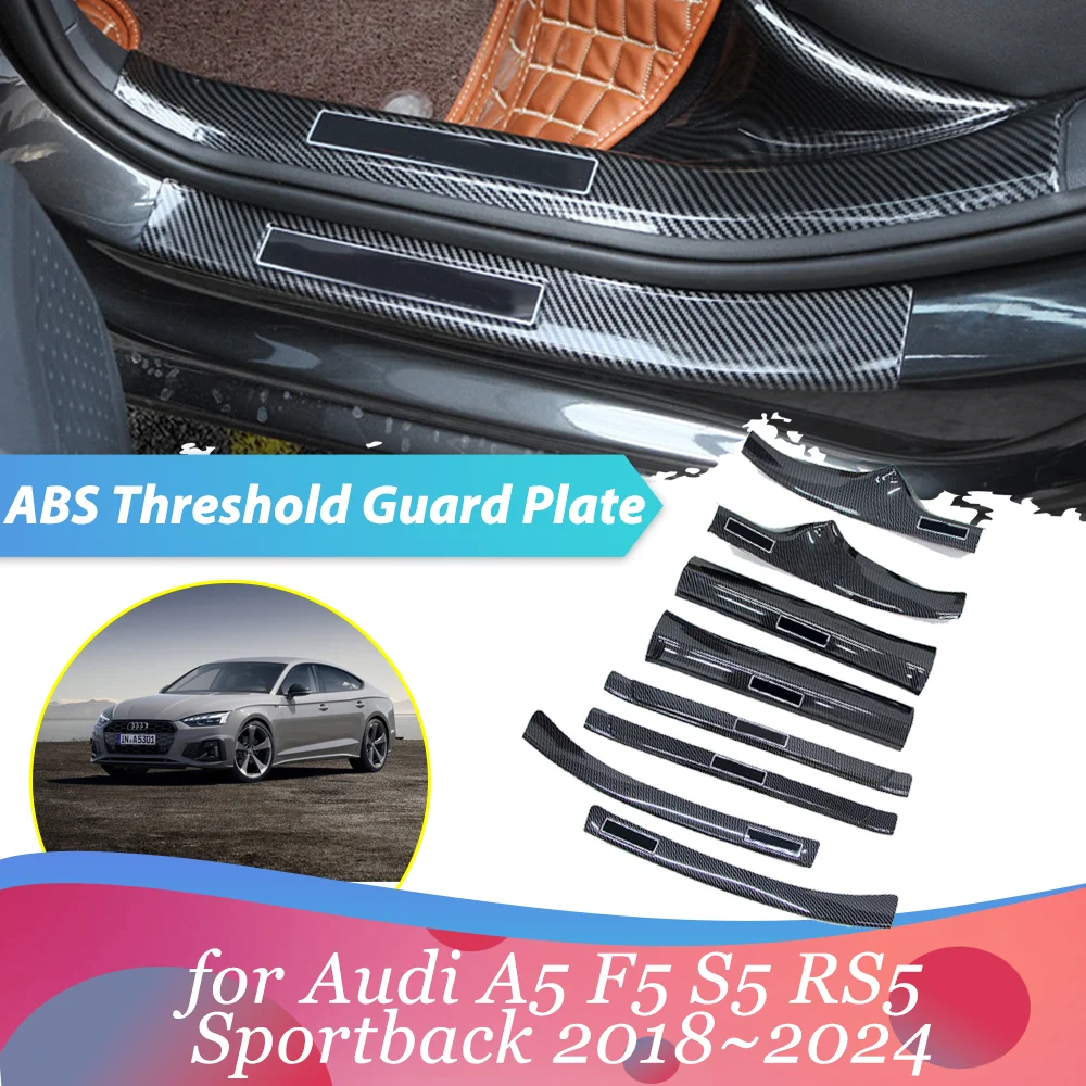 

ABS Автомобильная приветственная педаль для Audi A5 F5 S5 RS5 Sportback 2018 ~ 2024 2019 2020 2021 2022 2023 порог порога защитная накладка против царапин аксессуары