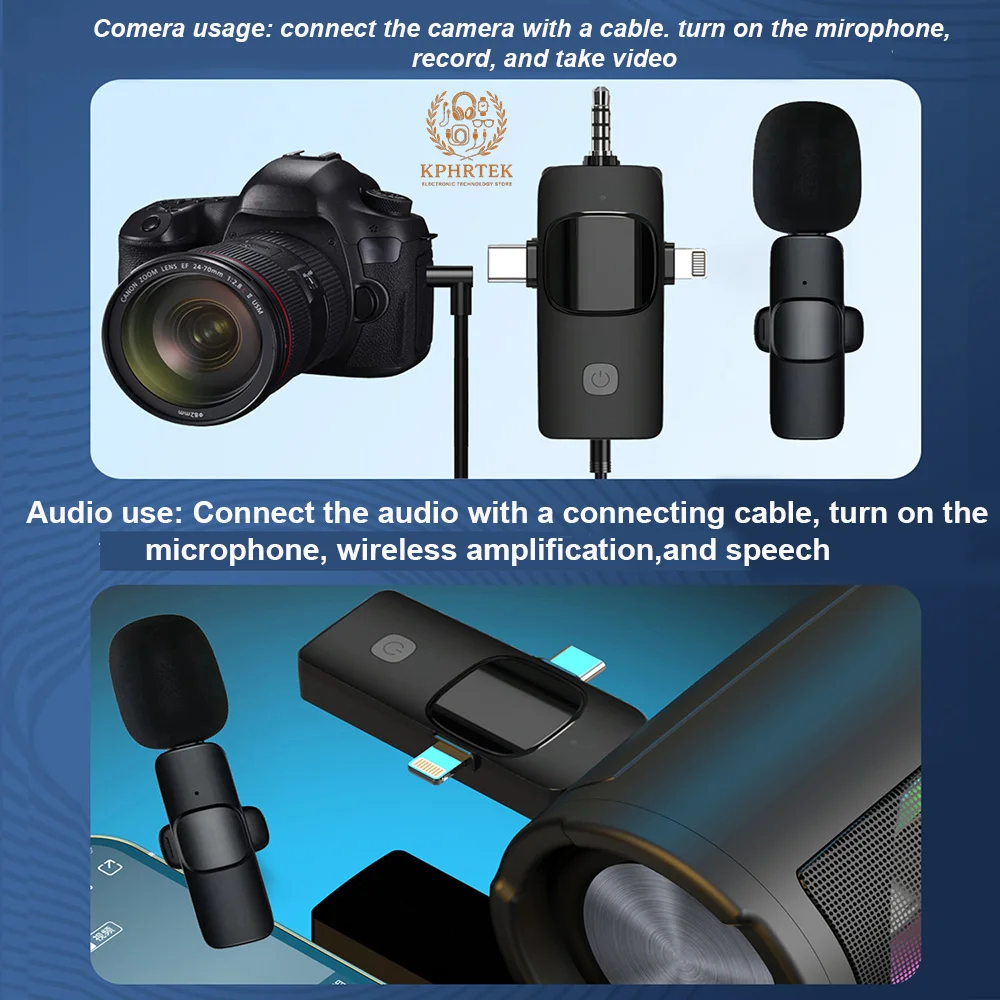 K15 One-To-Two mobile phone live broadcast outdoor recording radio microphone