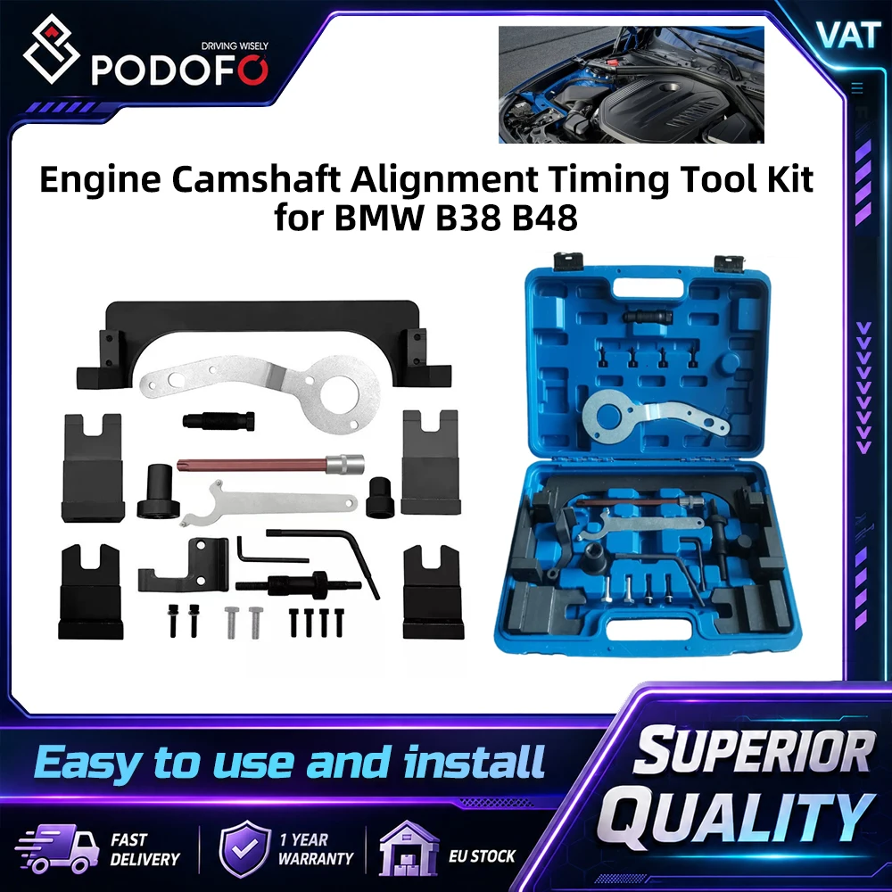 Kit d'outils de calage de l'arbre à cames Podofo pour moteur BMW MINI B38 B48 A15 A12 A20 B58, pour l'entretien ou la transformation du moteur