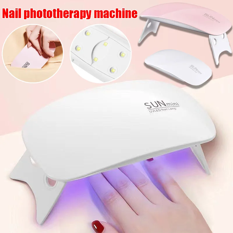 مصباح معالجة طلاء جل الأظافر الصغير، مصباح الأشعة فوق البنفسجية قابل للطي بمنفذ USB، مجفف أظافر مدمج، محمول باليد، مصباح تصلب جل