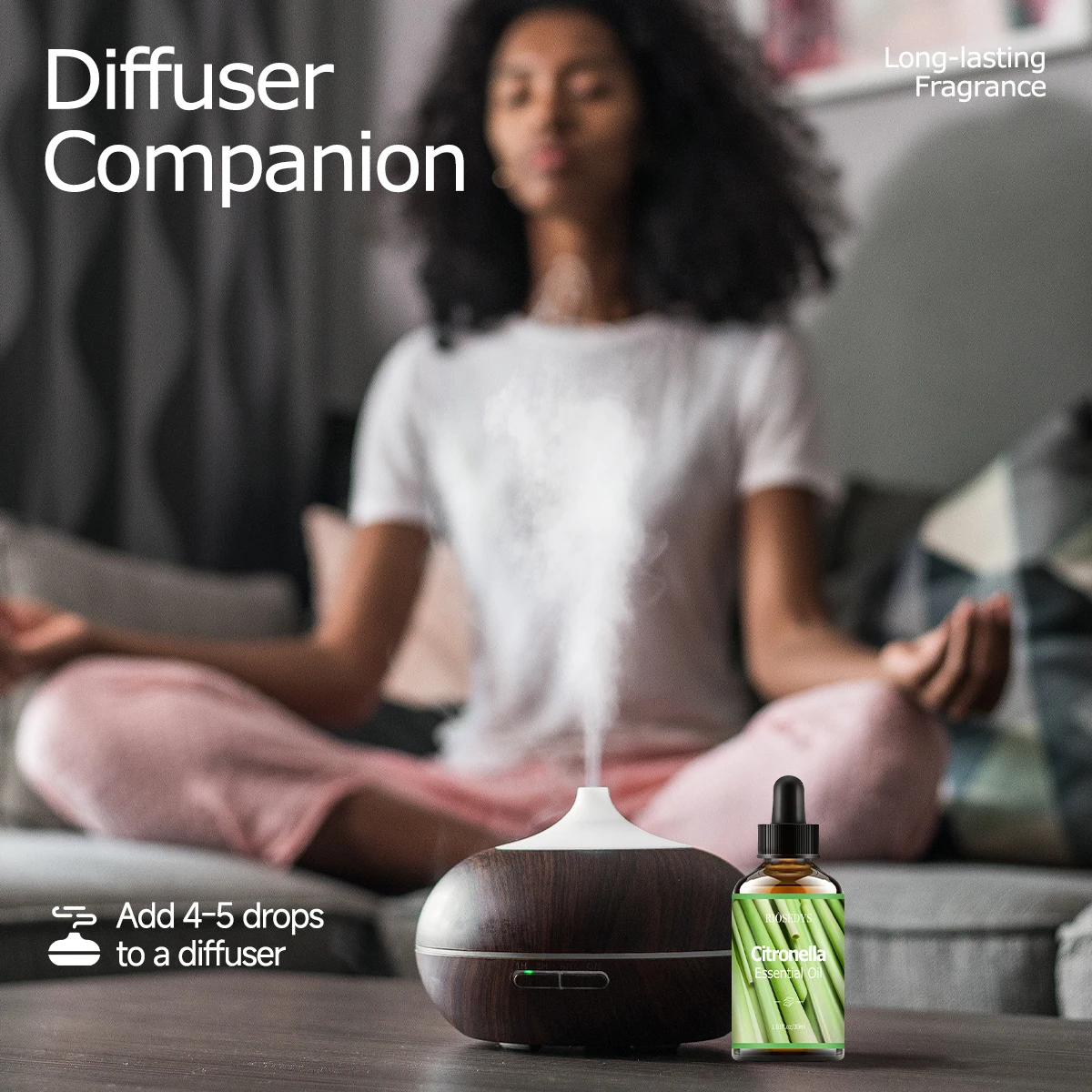 Citronella Essential Oil, Fresh Citrus & Herbal Fragrance Oil for Diffusers, DIY Crafts & Aromatherapy, Crisp and Clean Aroma