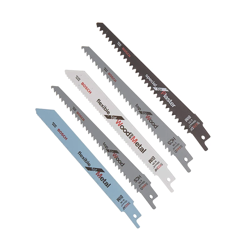 Bosch Professional 5-Piece Replacement Reciprocating Recip Saw Blade Set Metal Steel Plastic Wood Cutting Pruner Accessories