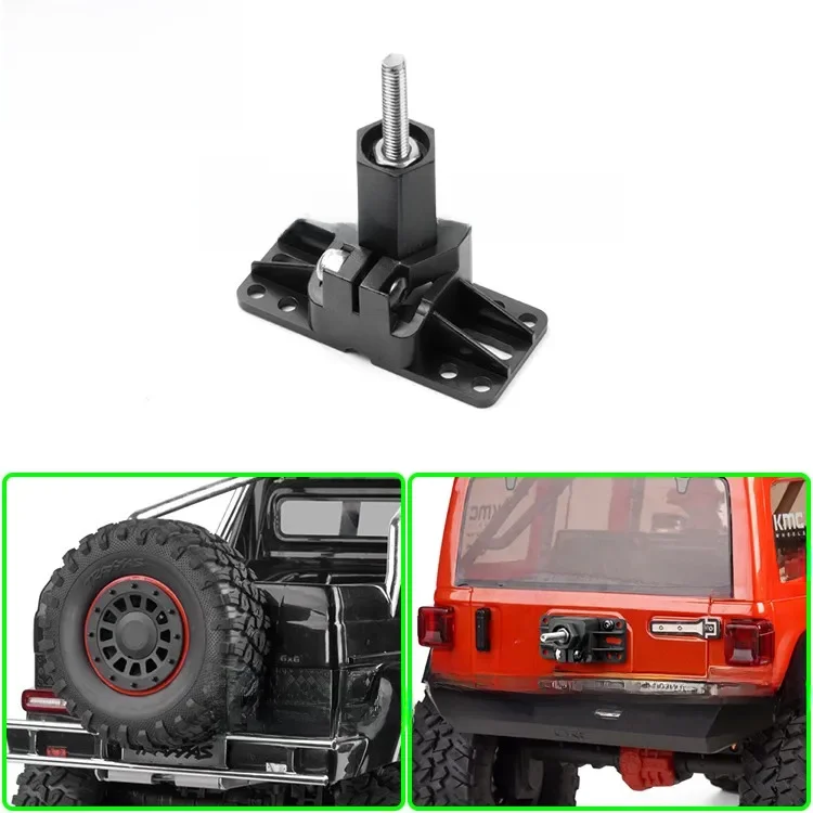 Support de pneu de secours universel adapté pour voiture 1/10 Rc Traxxas Trx4 Trx6 G63 Axial Scx10 D90 D110 Rc4wd Rgt, support de pneu fixe