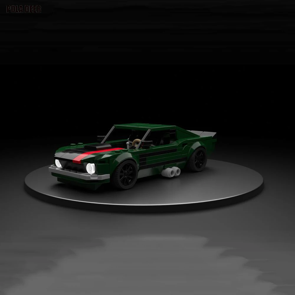

Stitchdeer 303 Pcs Ruffian70OG Mustang Speed ​​Champion Custom Creative Assembly Building Block Model Toy Holiday Birthday Gift