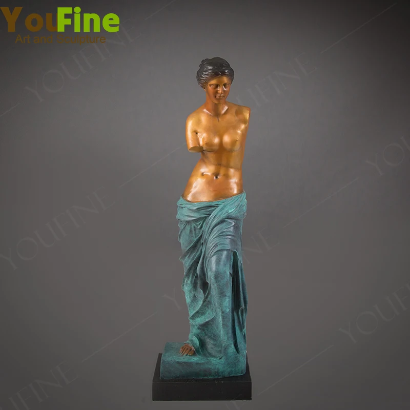 

73cm Bronze Venus Sculpture Famous Bronze Venus Statue Mythology Goddess Art Figurine With Marble Base For Home Decor Ornaments