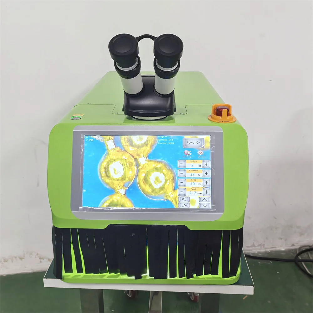 Jewelry Spot Welding Machine ND YAG Laser Touch Screen 100W 150W 200W MINI Laser Soldering With CCD Microscope For Gold Silver