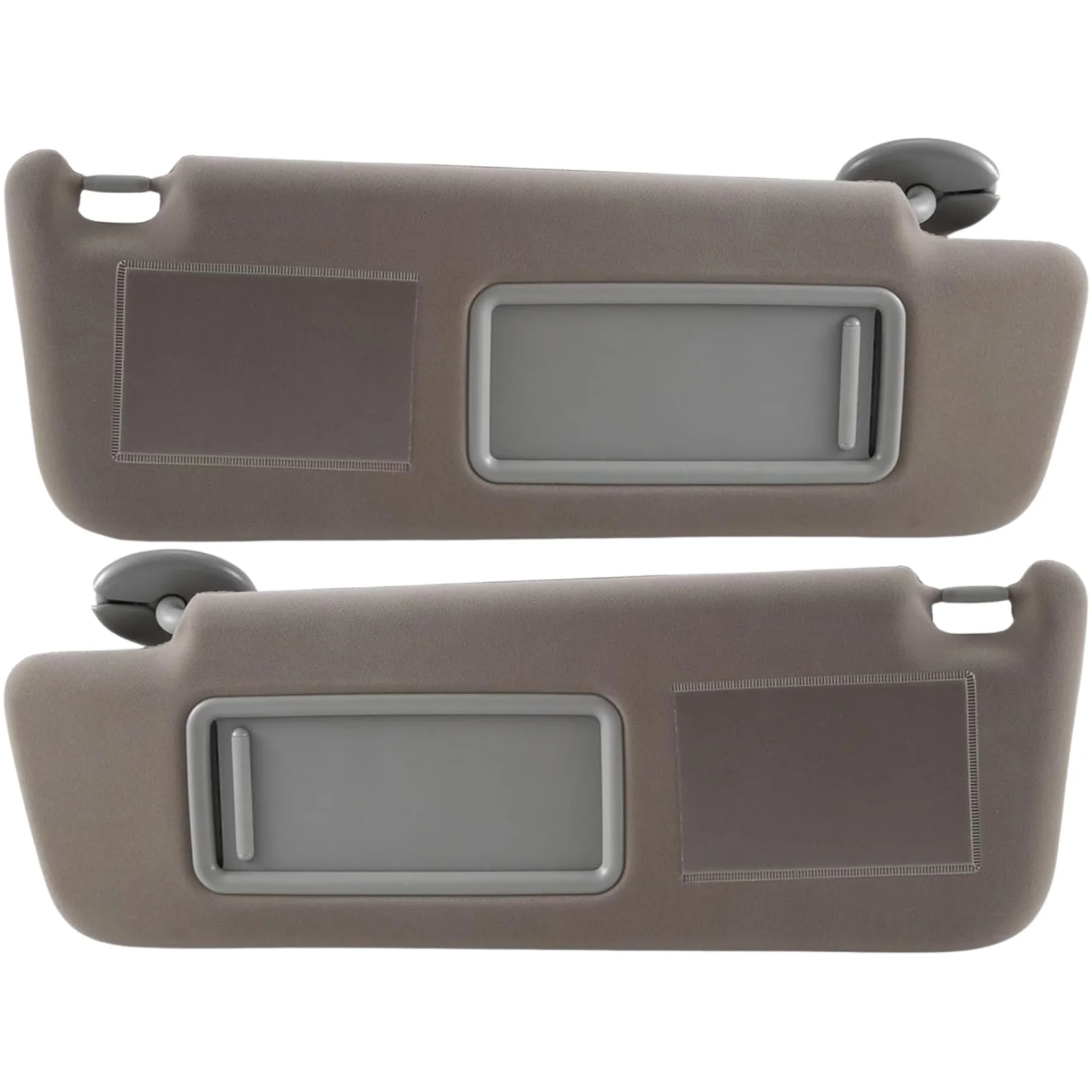 Zonneklep met make-upspiegel voor Toyota Prado (2002-2009) Beige en grijs - Links, rechts of volledige set (74320-60850-B1)