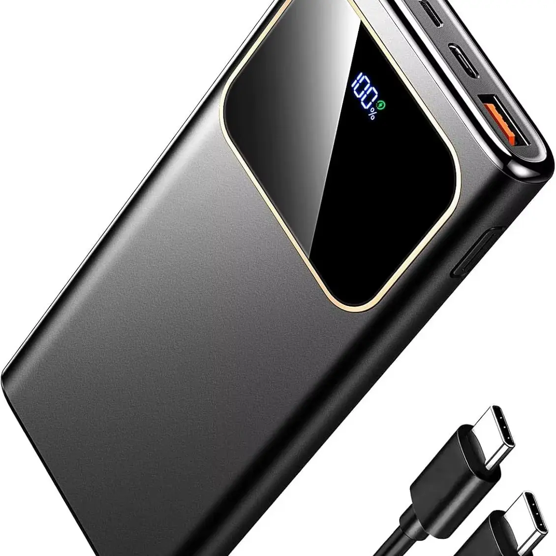Batería Externa de Carga Rápida 2026, Power Bank 10000mAh 22.5W, Batería Portátil con Cables Integrados, Batería Externa USB C Entrada/Salida, para iPhone/Samsung/Tablet, etc.