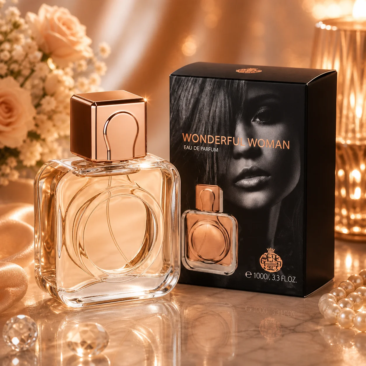 Wonderful Woman - Eau de Parfum en temps réel 100 ml. Parfum féminin aux notes douces et élégantes, idéal pour apporter une touche de sophistication à toutes les occasions.