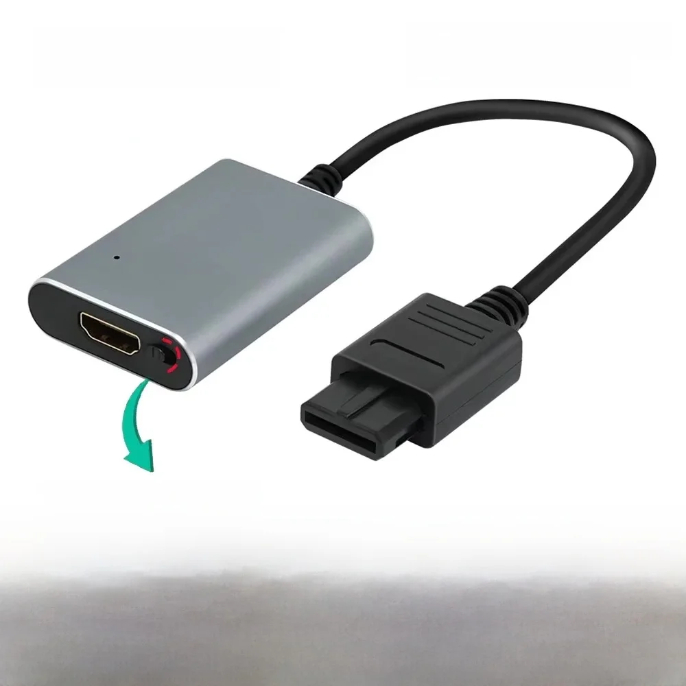 Bitfunx 720P Svideo / AV zu HDMI Adapter HD-Videokonverter für N64/SFC/SNES/GameCube, unterstützt NTSC/PAL Retro-Spielkonsole