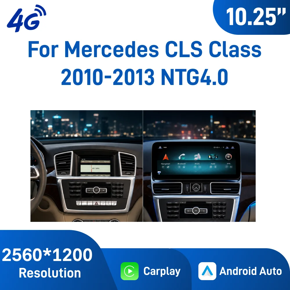 For Mercedes CLS Class 2010-2013 NTG4.0 10.25 Inch Android 13 Car Navigation ,  Wireless CarPlay, Auto Smart Multimedia Player