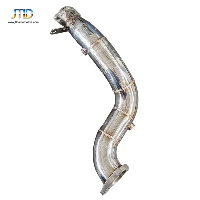 

High Flow Stainless Steel Catless Polishing Exhaust Downpipe For Mercedes Benz SLC 300 M271 Four-cylinder M274