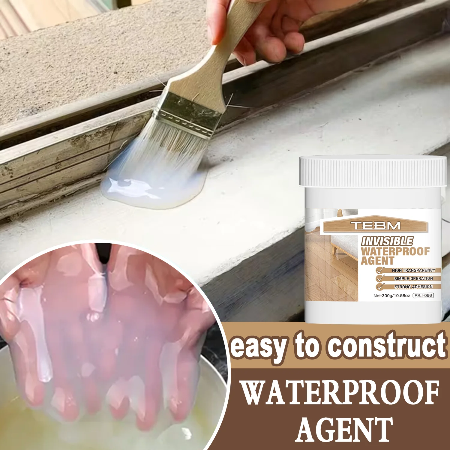 Transparent Sealing Glue for kitchens Log cabins Bathroom Roof Crack Clear Sealant Repair Tool Invisible Waterproof Coating Seal
