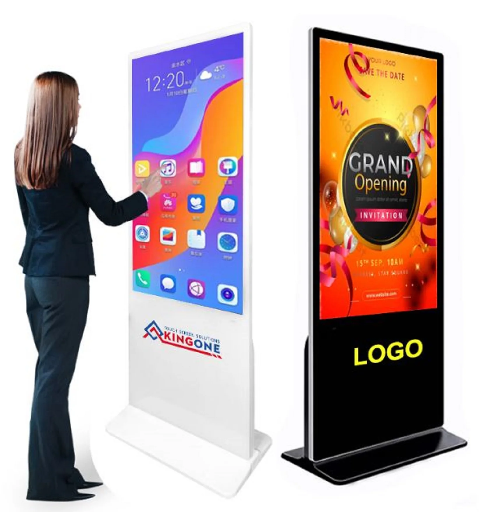 Напольный 4K полный рекламный экран