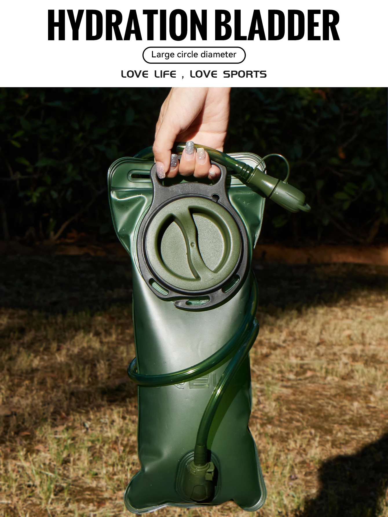 WRELS 1,5L/2L/2,5L/3L Trinkblasen-Auffangbeutel, auslaufsicherer Wasserbehälter, BPA-freier Wasserbeutel für Wandern, Radfahren, Laufen und Sport – Detail 1