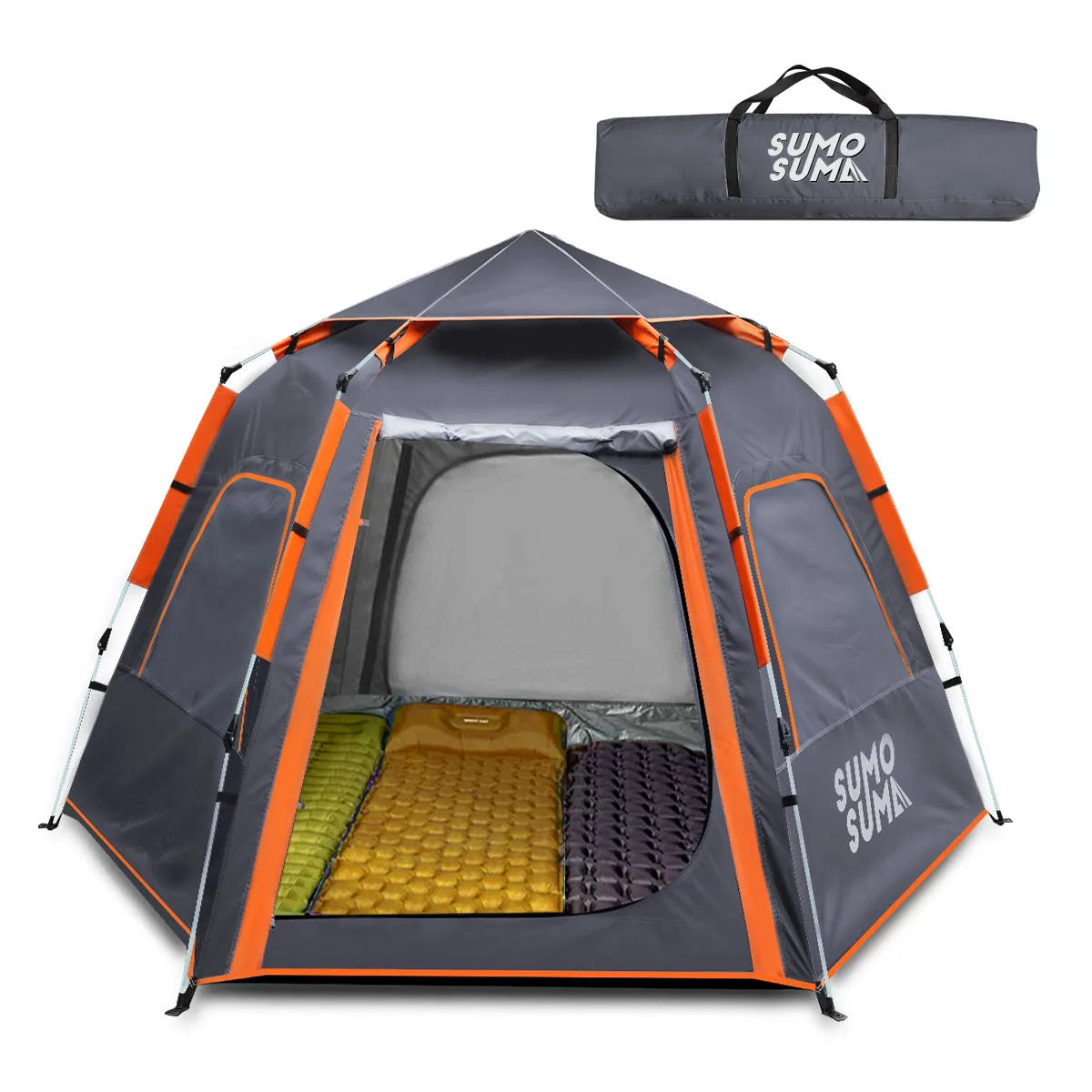 Tente de camping instantanée, tente entièrement automatique, tente de camping extérieure résistante aux intempéries et aux rayons UV, pour 3-4 personnes, ouverture rapide