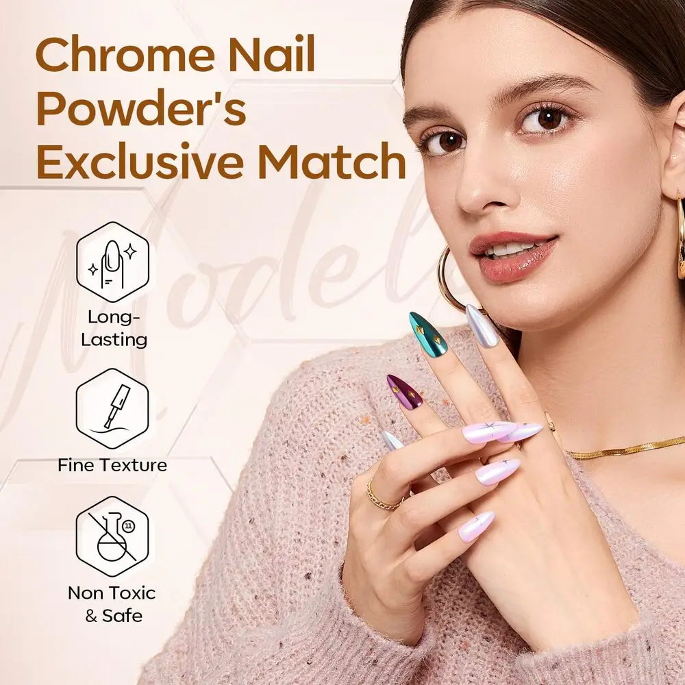 Modelones Chrome Poeder Top Coat 10ml