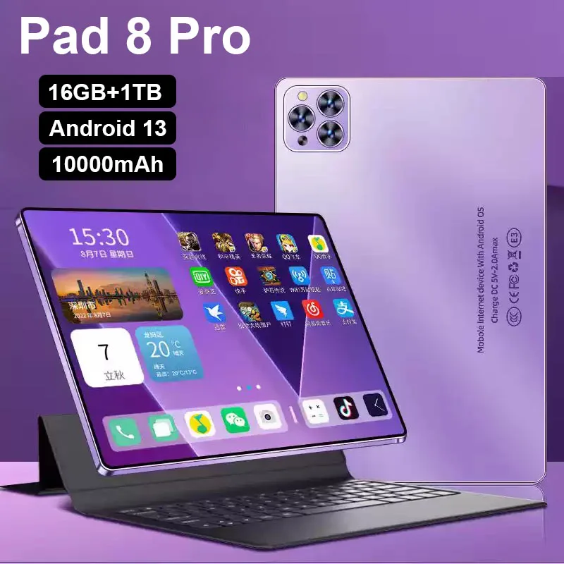 

Новый планшет Pad 8 Pro 10,1 дюйма Android 13 Global Snapdragon 8gen2 16 ГБ + 1024 ГБ 10000 мАч 5G Dual SIM WIFI HD полноэкранный
