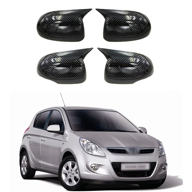 Carbon Fiber Exterior Side Car Rearview Mirror Cover Trim Accessories for Hyundai i20 PB MK1 2008 2009 2010 2011 2012 2013 2014