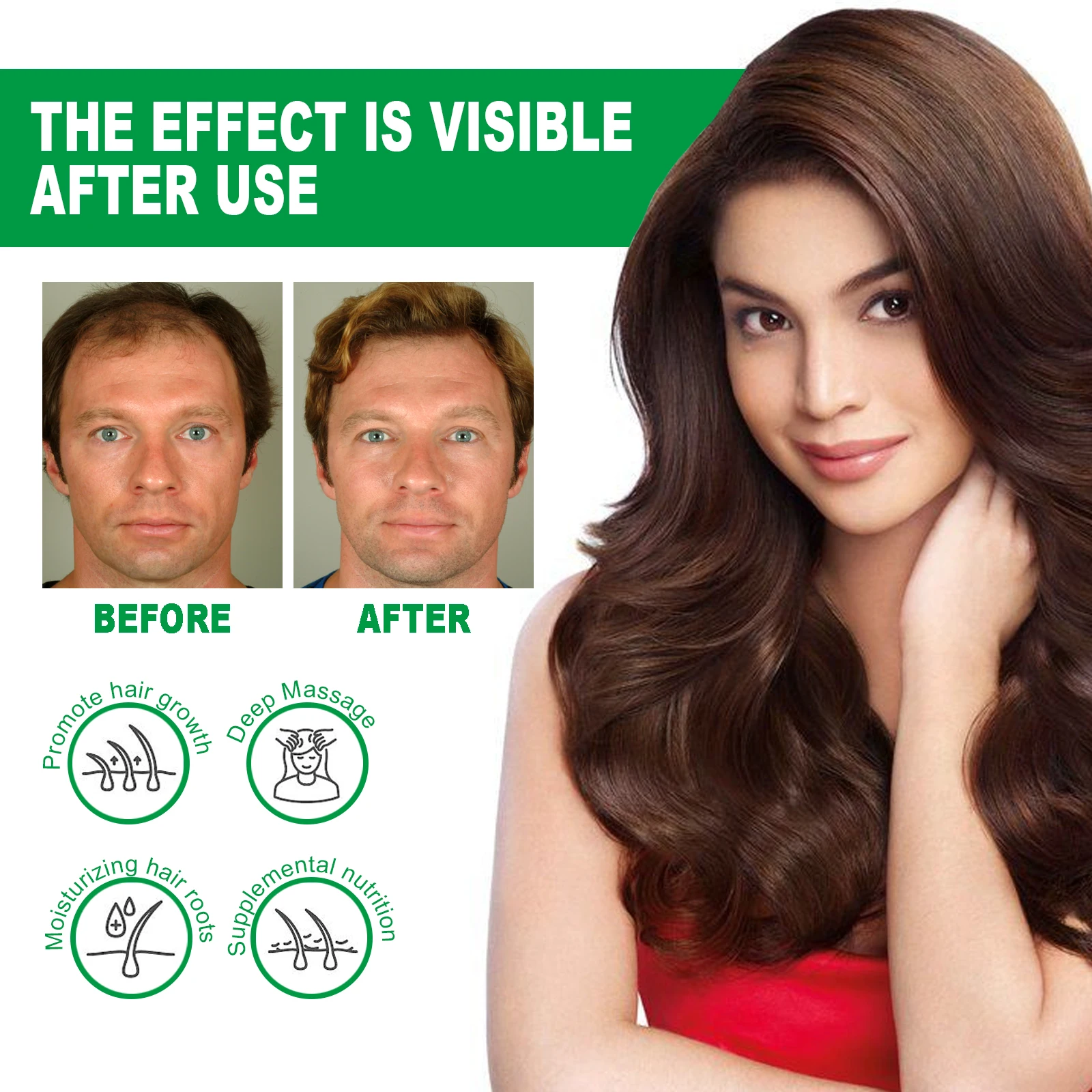 EELHOE Rosmarin-Haarpflegeöl, sanftes, nährendes, stärkendes Haarwurzeln der Kopfhaut, voluminöses, verdickendes Haarpflege-Essenzöl